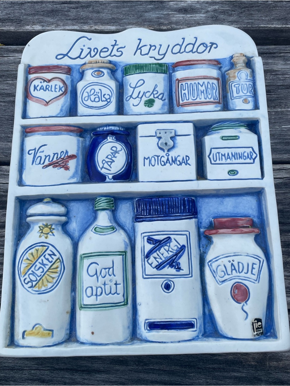 Vintage JIE GANTOFTA Sweden Spices of life